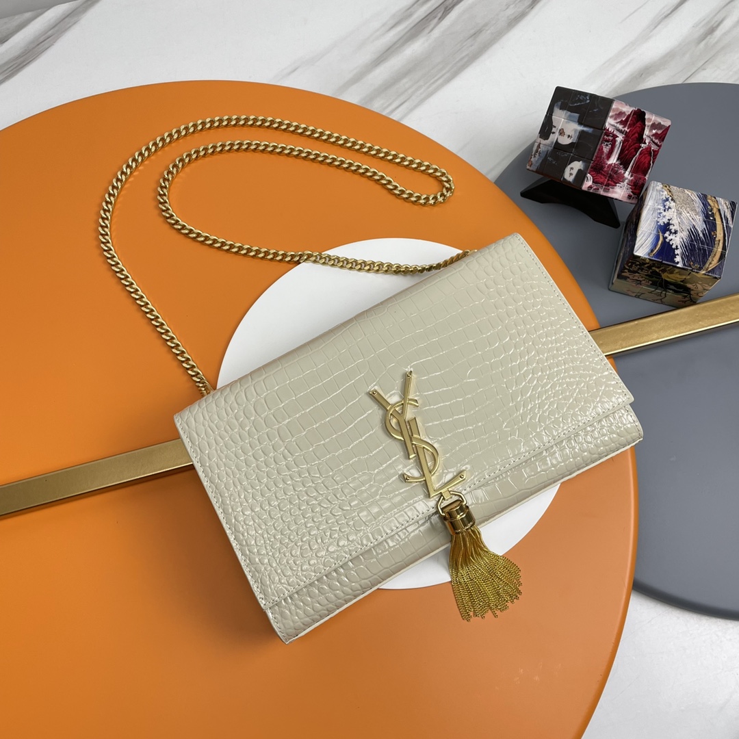 YSL Kate 24cm Crocodile Pattern Bag - 10A - Image 3
