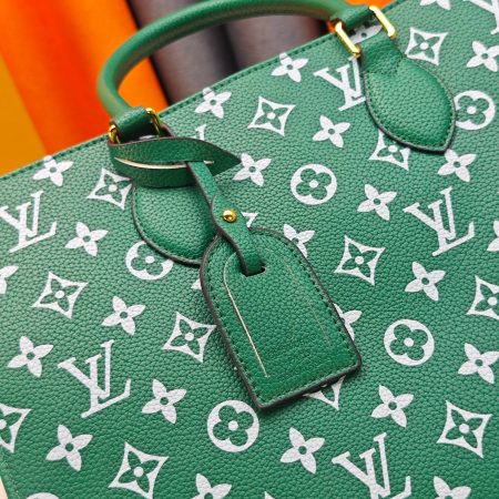 LV Green & White Monogram OnTheGo PM Bag - Image 8