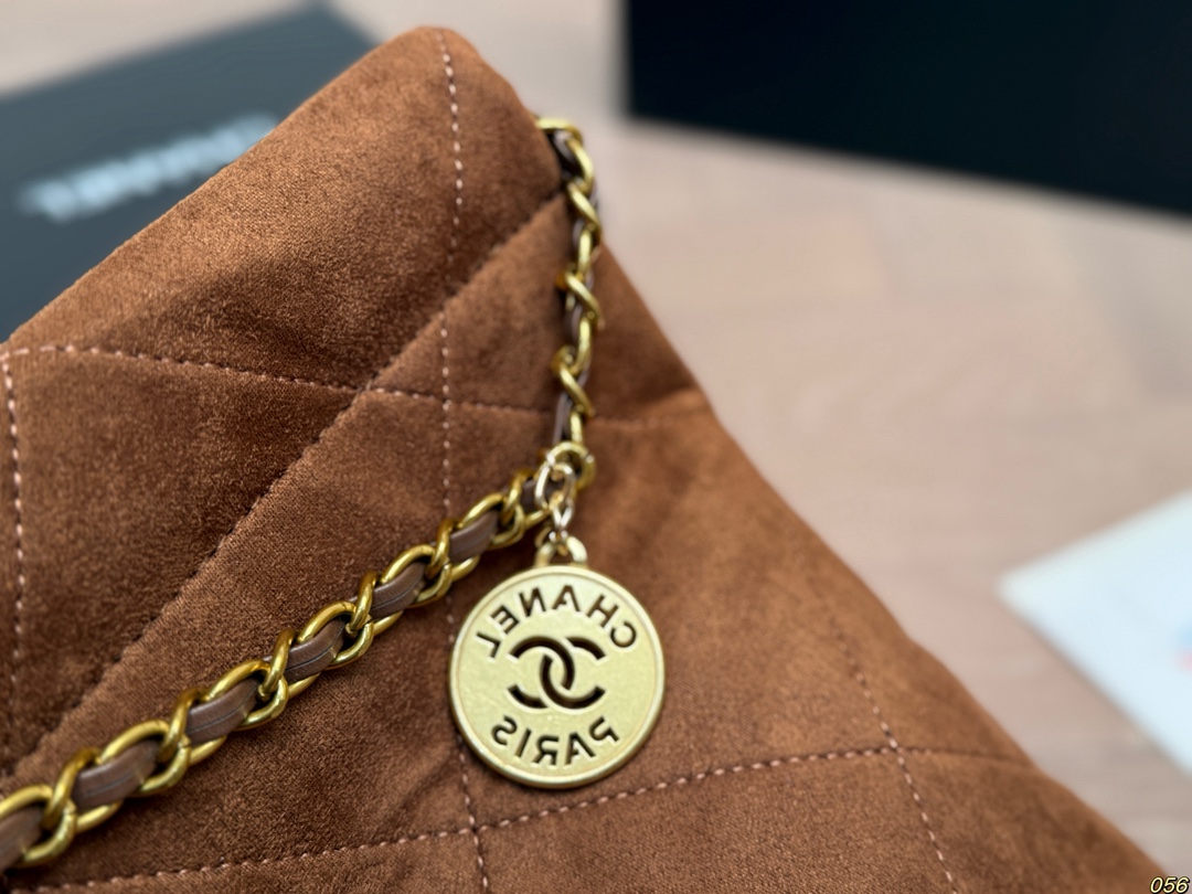 Chanel Brown Suede Leather Bag - Image 5