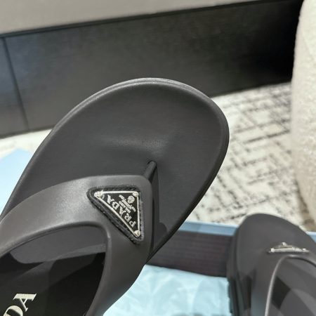 Prada Rubber Thong Sandals - Image 8