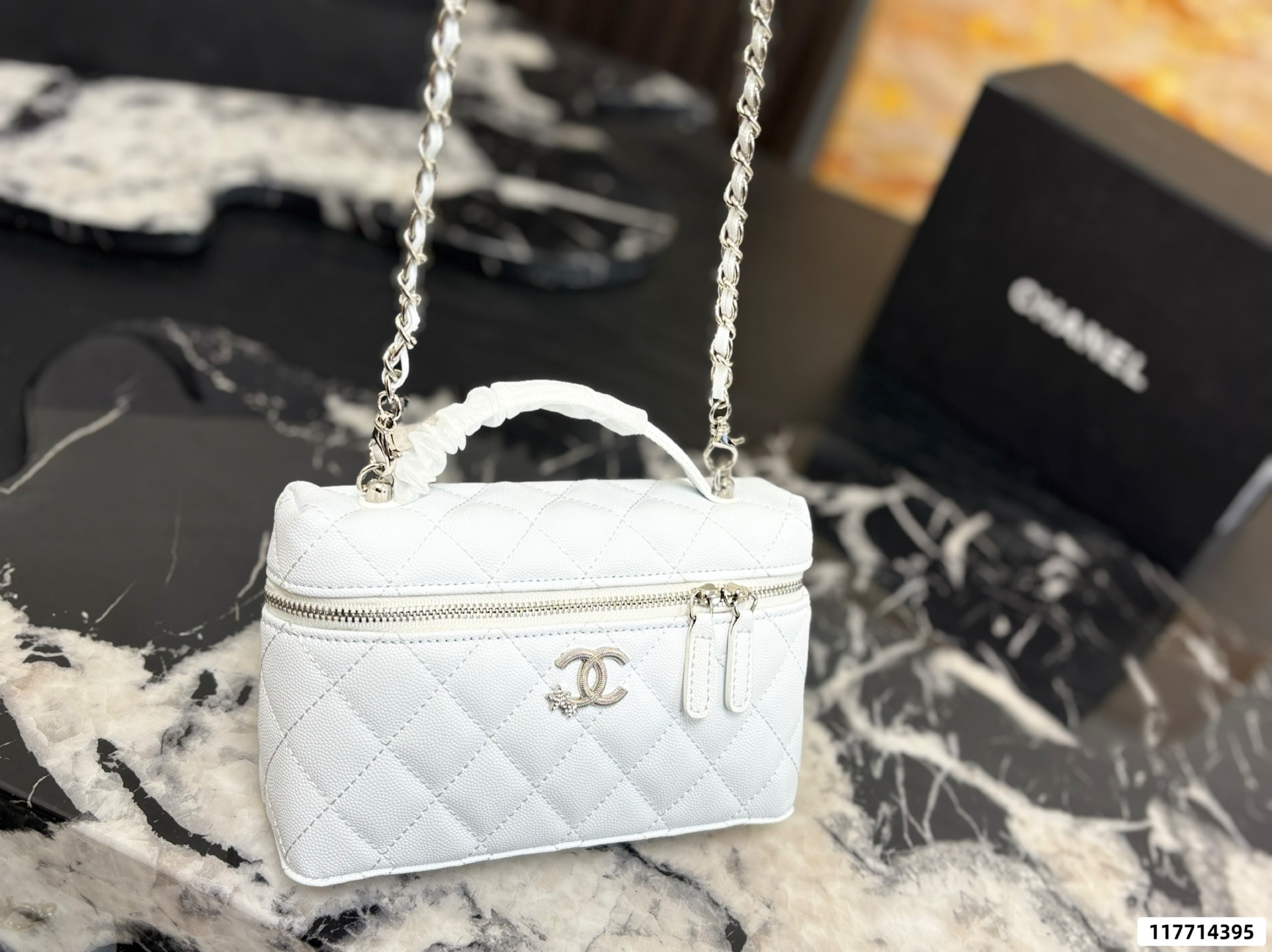 Chanel Vanity with chain Bag - Image 13