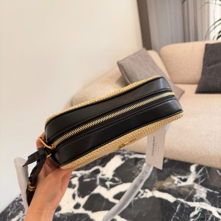 Saint Laurent Lou Raffia Crossbody Camera Bag - Image 7
