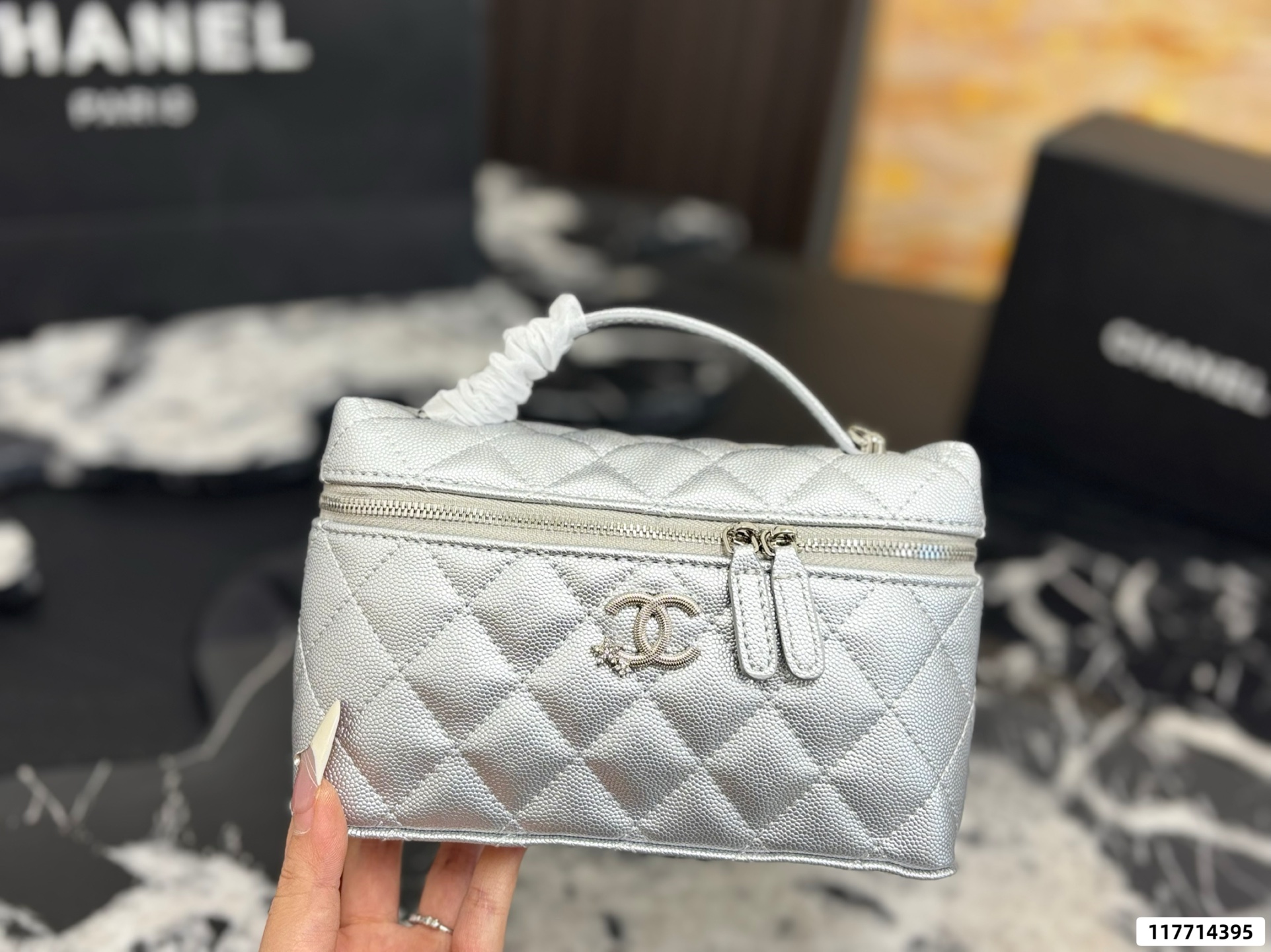 Chanel Vanity with chain Bag - Image 6