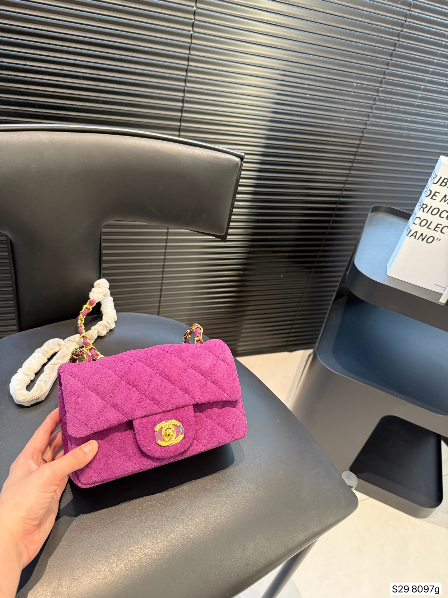 Chanel CF Suede Bag - Image 1