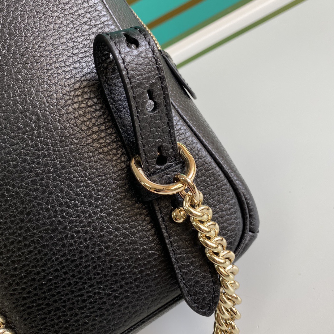 Gucci Soho Black Pebbled Backpack - Image 8