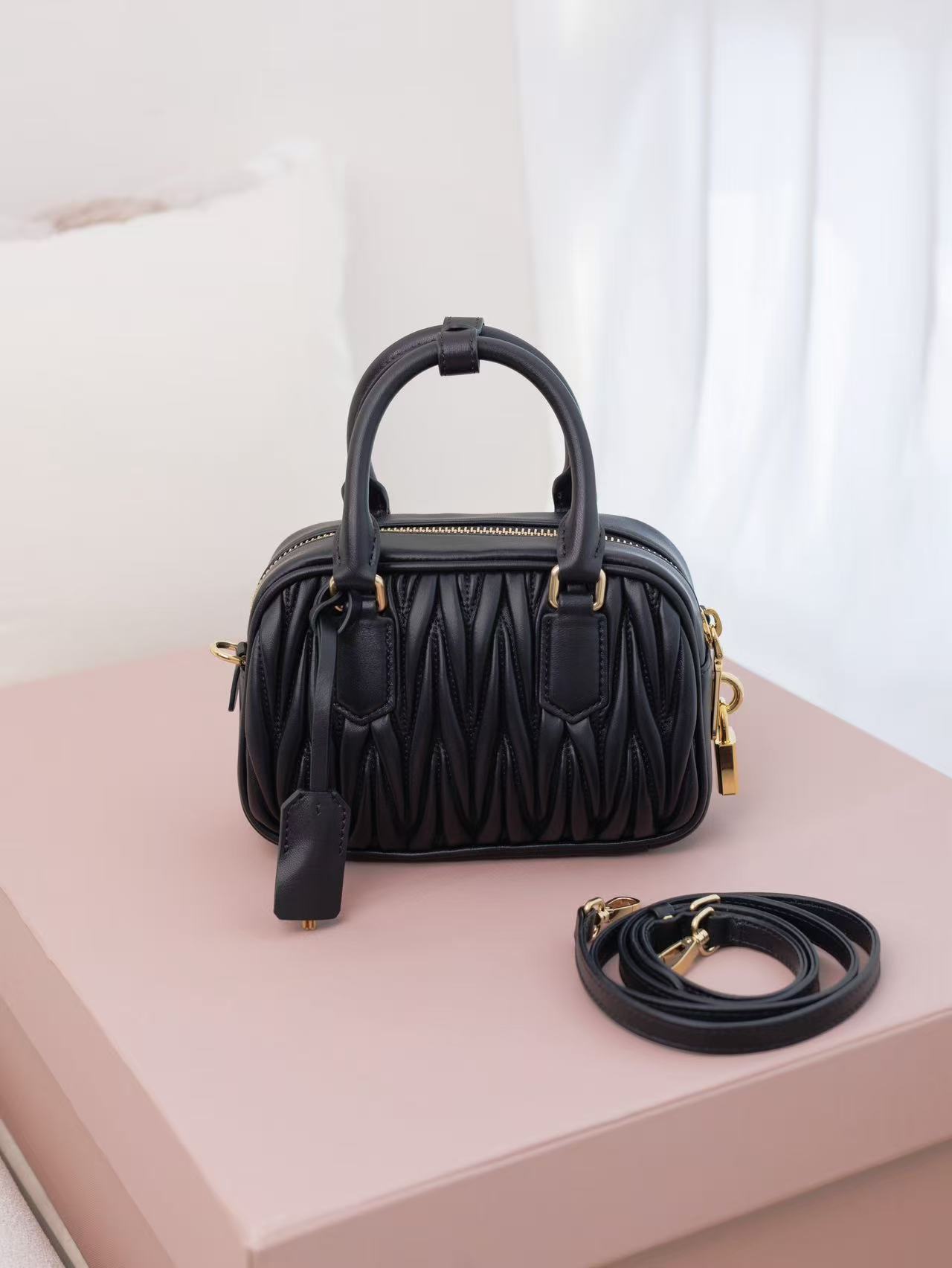 Miu Miu Arcadie Matelasse Nappa Leather Bag - Image 3