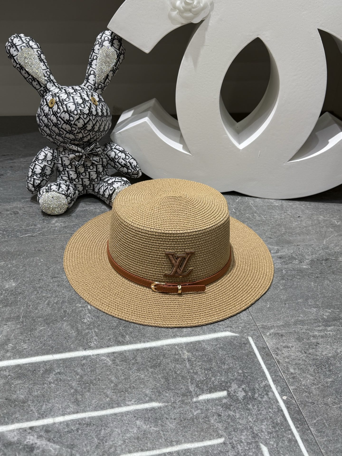 LV Flat-Top Straw Ha - Image 8