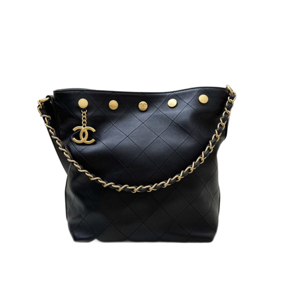 Chanel Bucket Bag Black 10A - Image 1