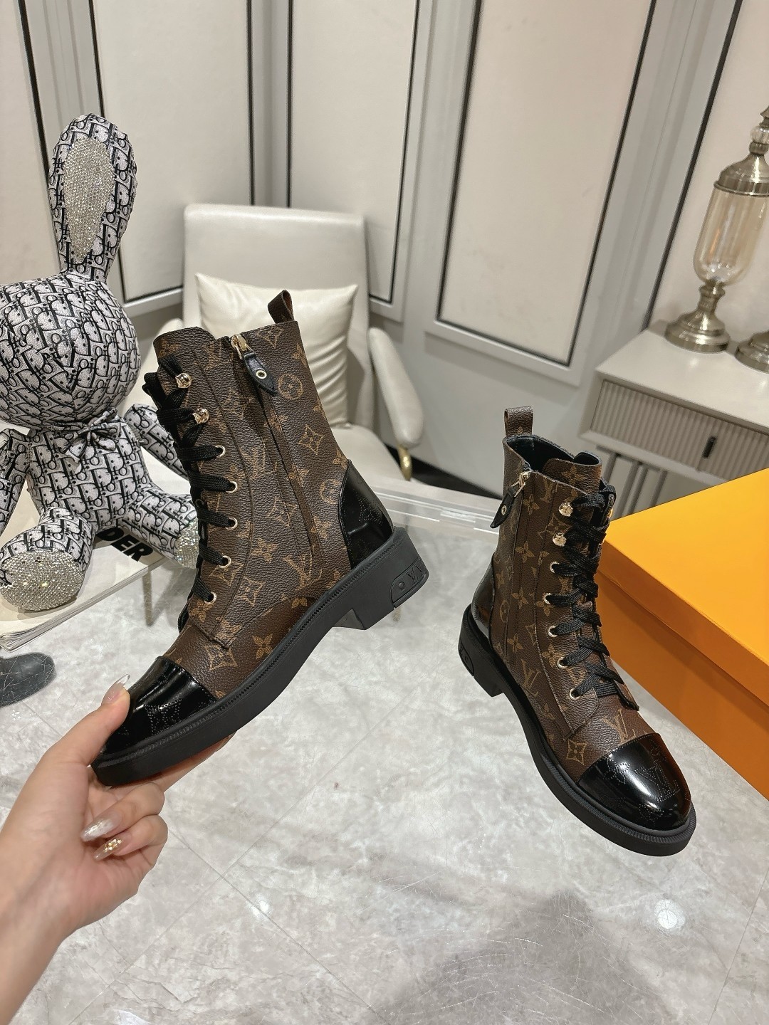 LV Monogram Boots - Image 1