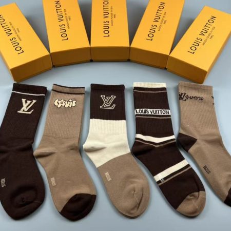 LV-Socken im Luxus-Geschenkbox-Set (5 Paar)