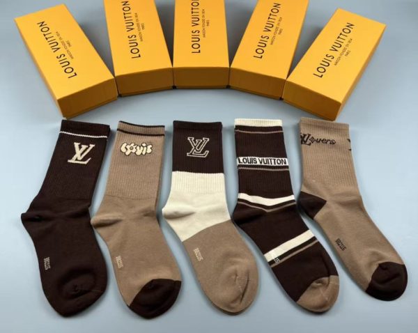 LV-Socken im Luxus-Geschenkbox-Set (5 Paar)