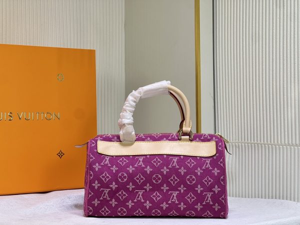 LV Monogram Denim Neo Speedy Fuchsia Bag