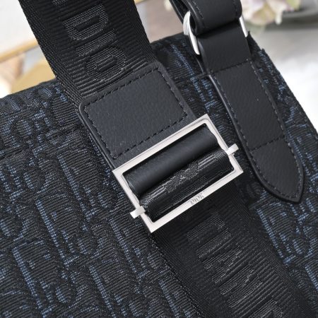 Dior Shoulder Body Bag Oblique Saddle Messenger Pouch Black - Image 8