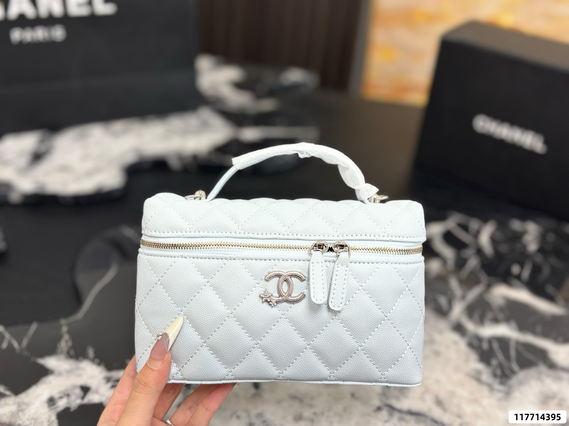 Chanel Vanity with chain Bag - Image 3