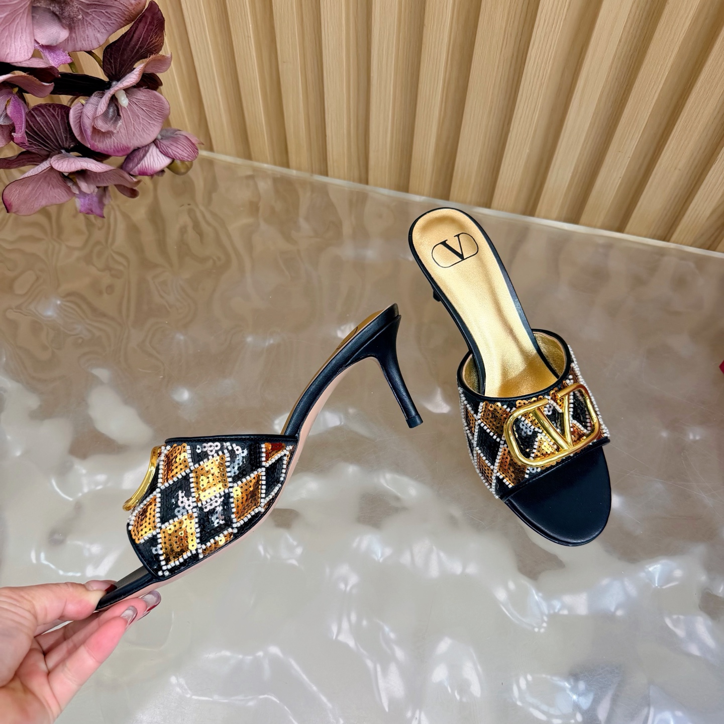 Valentino Women VLogo Slide Pumps - Image 9