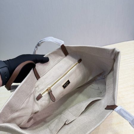 Prada Raffia Tote Bag - Image 8