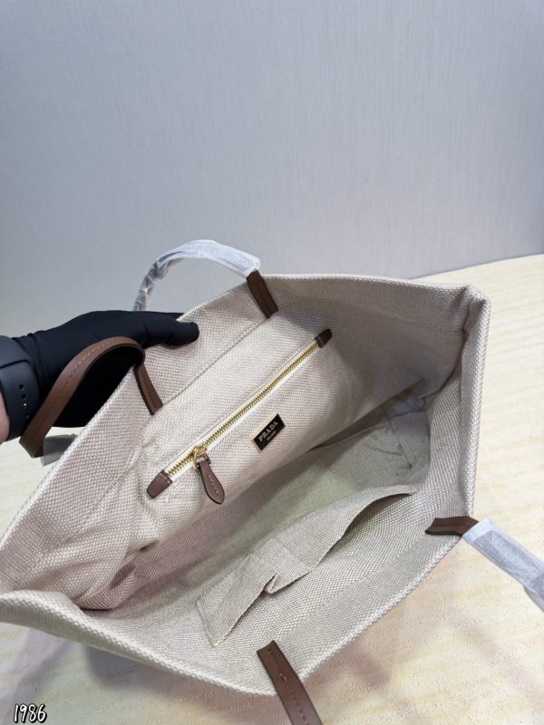 Prada Raffia Tote Bag