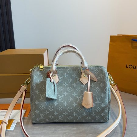 LV Denim Speedy Handbag - Image 2