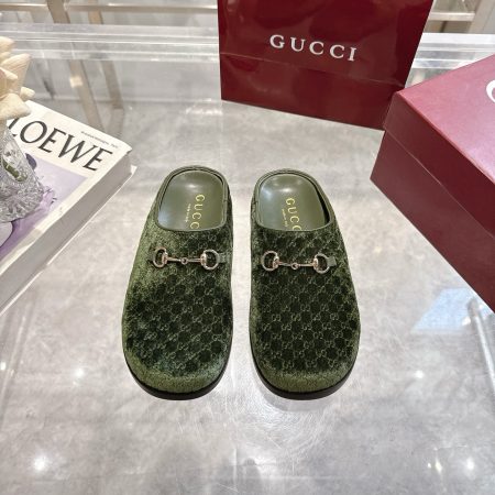 Gucci Horsebit Cotton Slippers