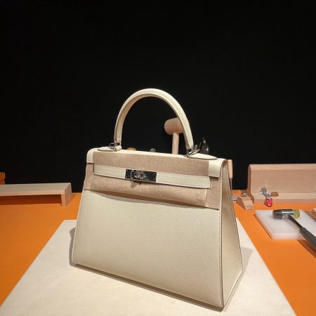 Hermès Kelly Sellier Nata Epsom Gold Hardware Leather Bag - 10A Mirror Version - Image 4