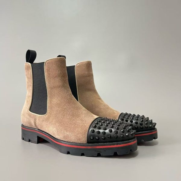 Christian Louboutin Suede Boots with Rivets