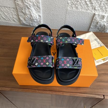 LV Sunset Flat Comfort Sandals in Monogram Canvas - Image 6