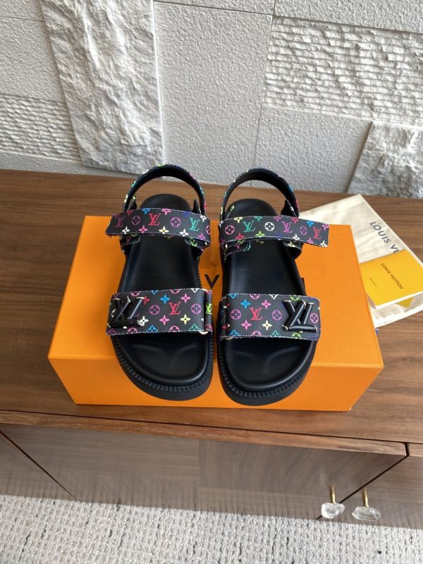 LV Sunset Flat Comfort Sandals in Monogram Canvas