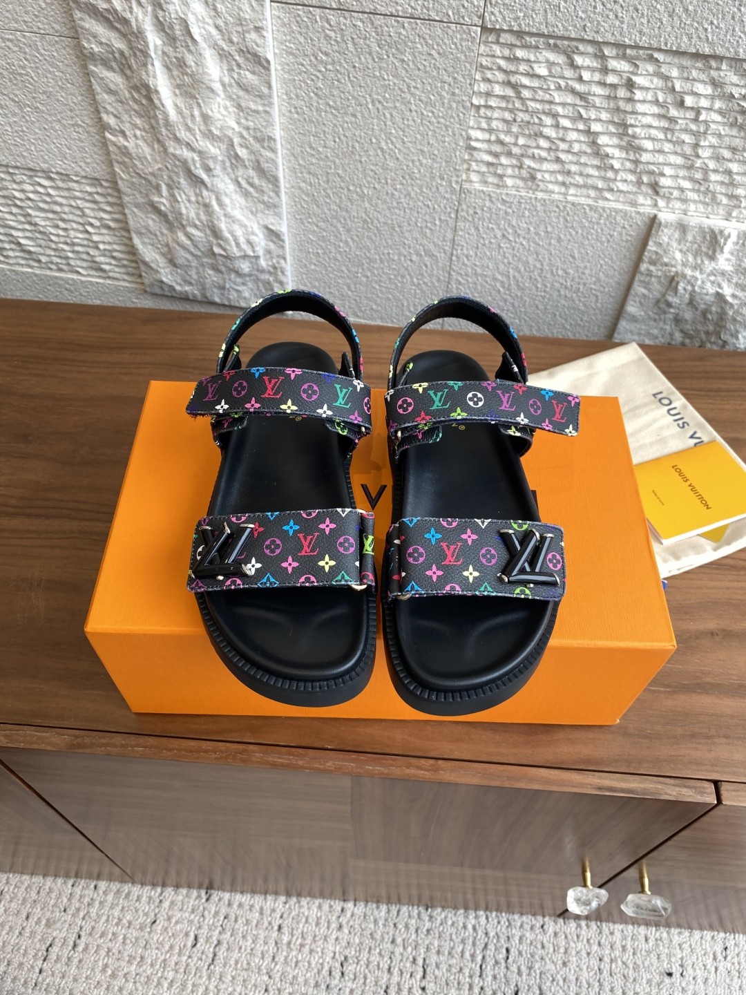 LV Sunset Flat Comfort Sandals in Monogram Canvas - Image 6