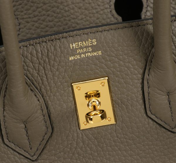 Hermès Etain Togo Birkin 25 Gold Hardware Bag - 10A Mirror Version