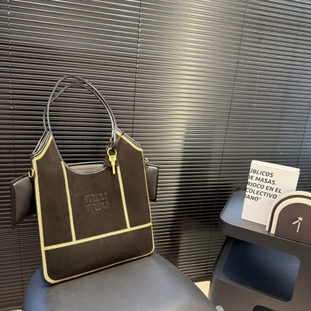 Miu Miu Brown Suede Tote Bag - Image 4