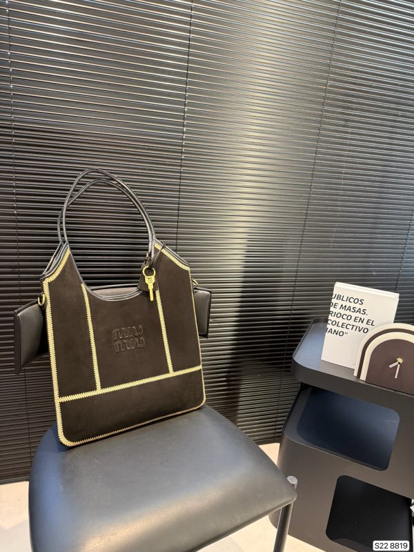 Miu Miu Brown Suede Tote Bag