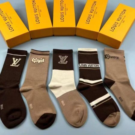 LV-Socken im Luxus-Geschenkbox-Set (5 Paar) - Image 2
