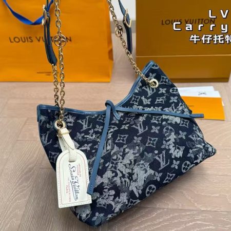 LV Carryall Denim Tote Bag - Image 3