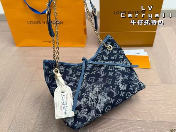 LV Carryall Denim Tote Bag