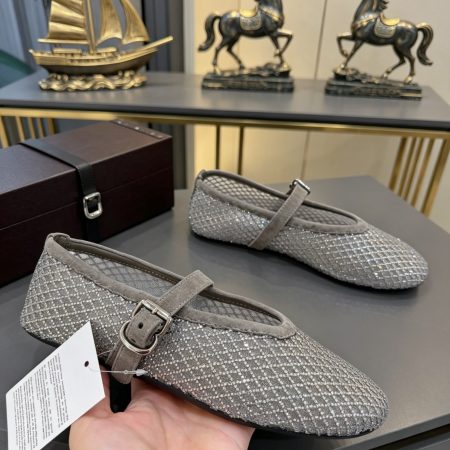 Alaya Flat Ballet Tulle Shoes with Rhinestone Accents - Image 4
