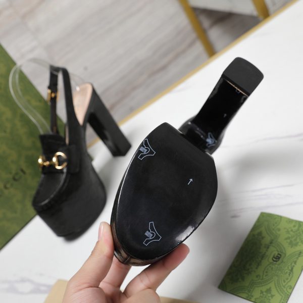 Gucci Horsebit Loafer 135MM Platform Slingback Pumps