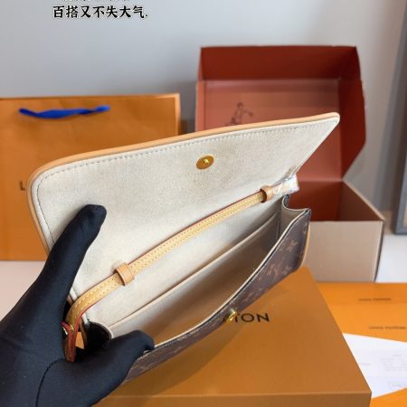 LV Vintage Monogram Canvas Pochette Twin GM Crossbody Bag - Image 8