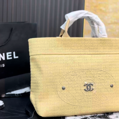 Chanel Straw Tote Bag - Image 2