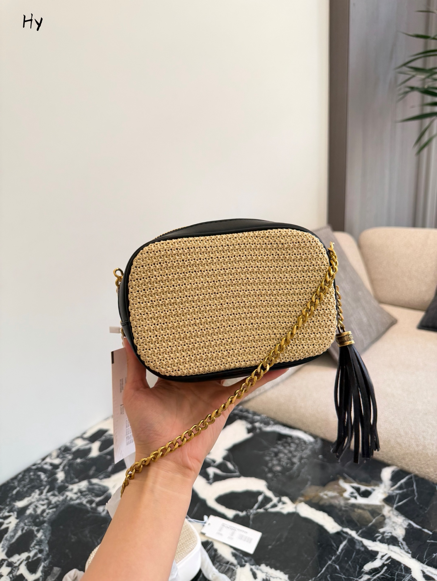 Saint Laurent Raffia Lou Camera Bag - Image 6