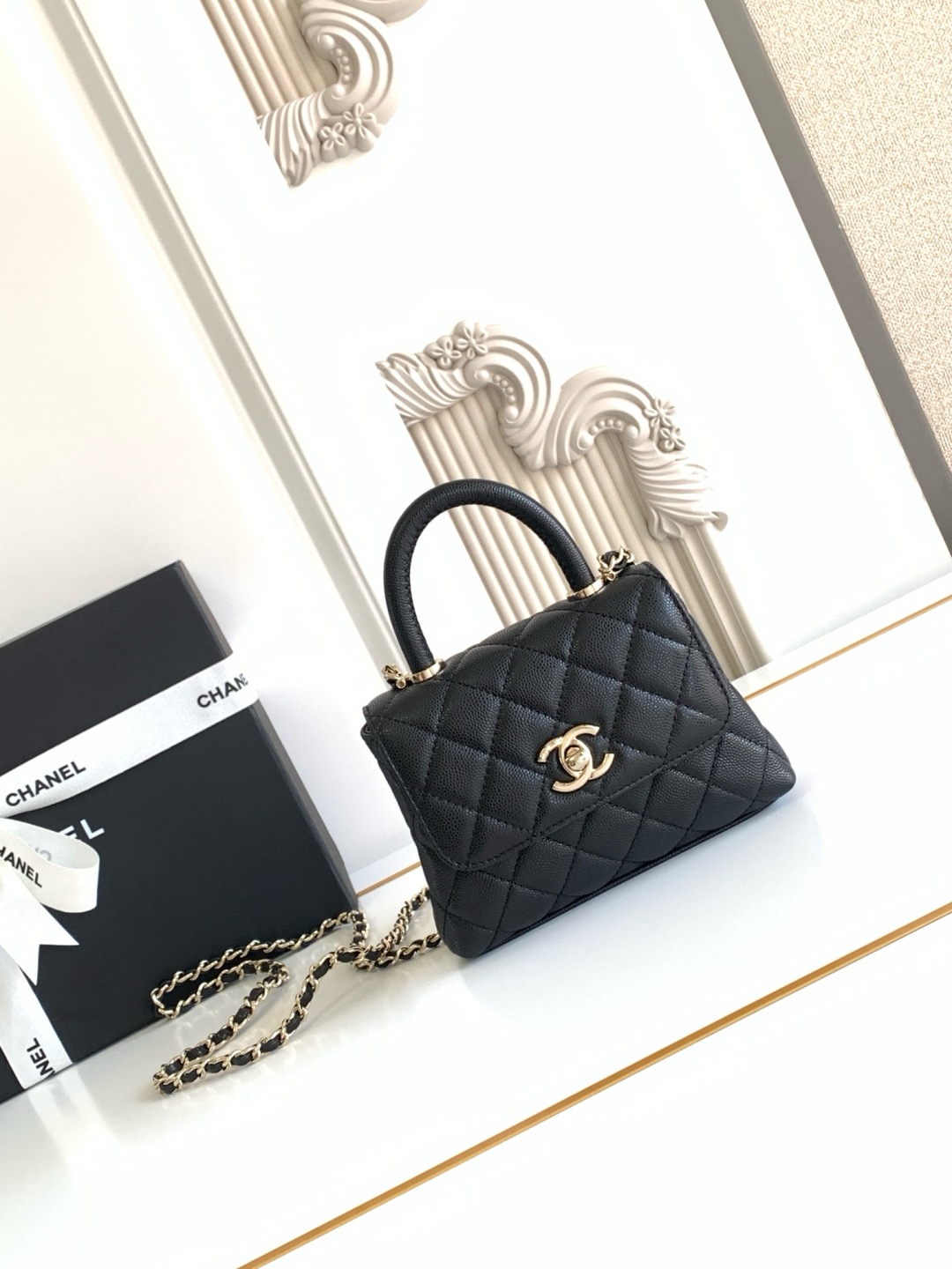 Chanel Mini Coco Handle Chain Shoulder Bag - Image 3