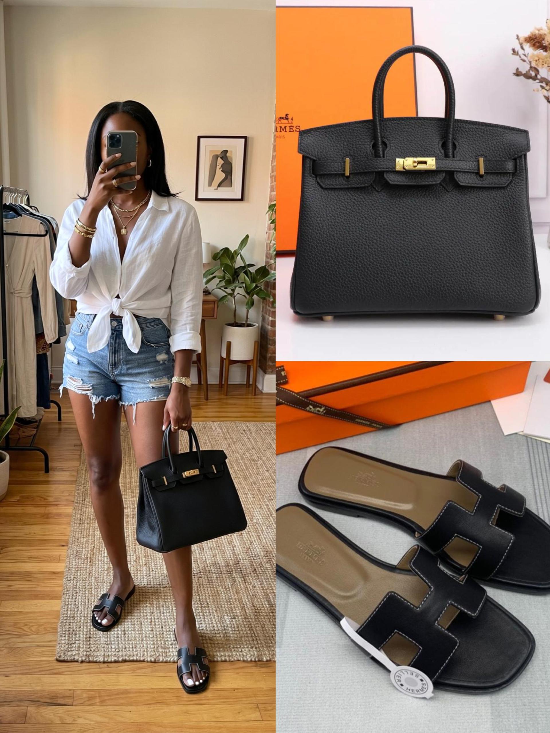 Hermès Shoes & Bag Set - Image 1