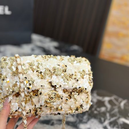 Chanel Sequined CF Chain Bag - Image 3