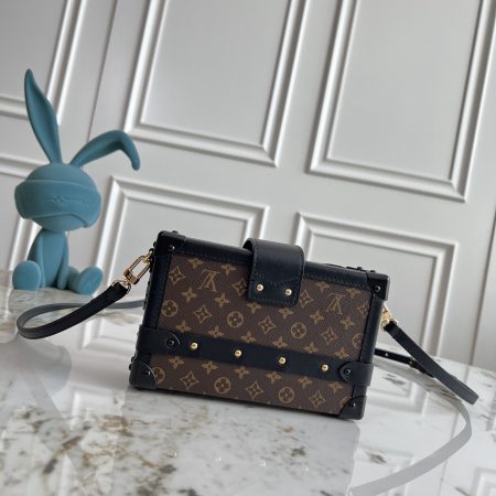 LV Petite Malle Monogram Canvas Bag in Brown M44199 - Image 3
