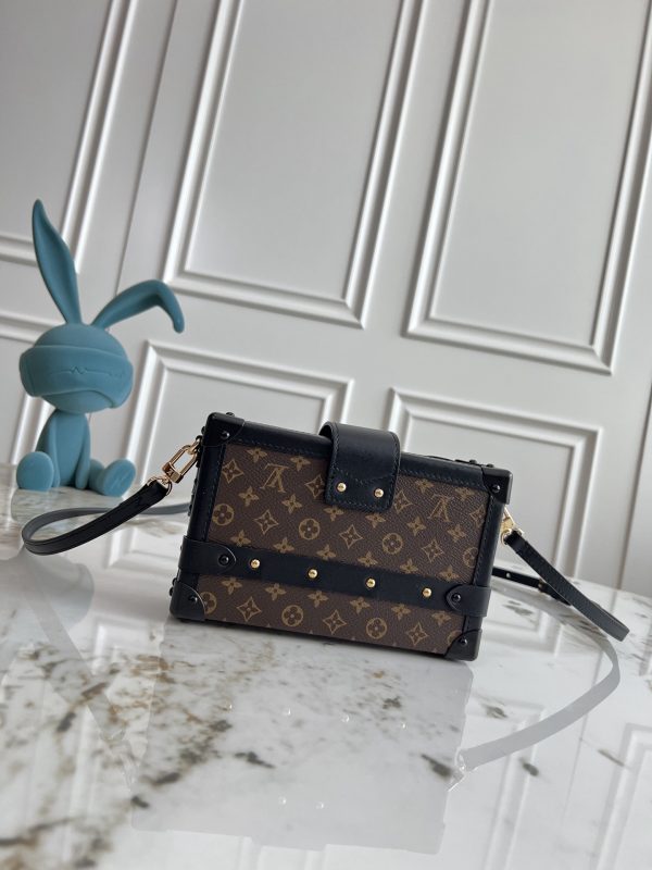 LV Petite Malle Monogram Canvas Bag in Brown M44199