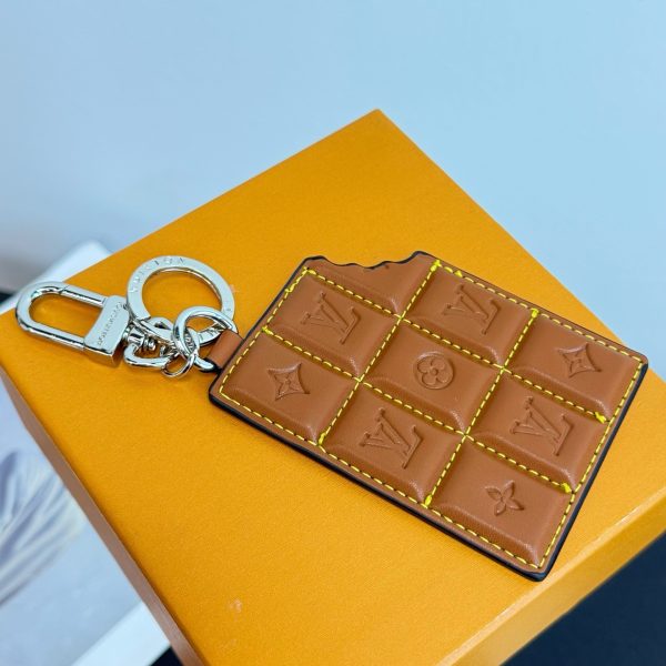 LV Chocolate Bar Figurine Key Holder And Bag Charm