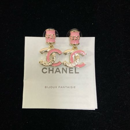Chanel double C enamel letter earrings - Image 2