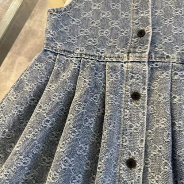 Gucci Collared Denim Skirt