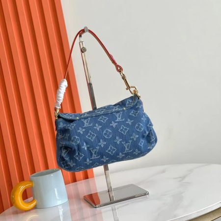 LV Monogram Denim Mini Pleaty Shoulder Bag - Image 2