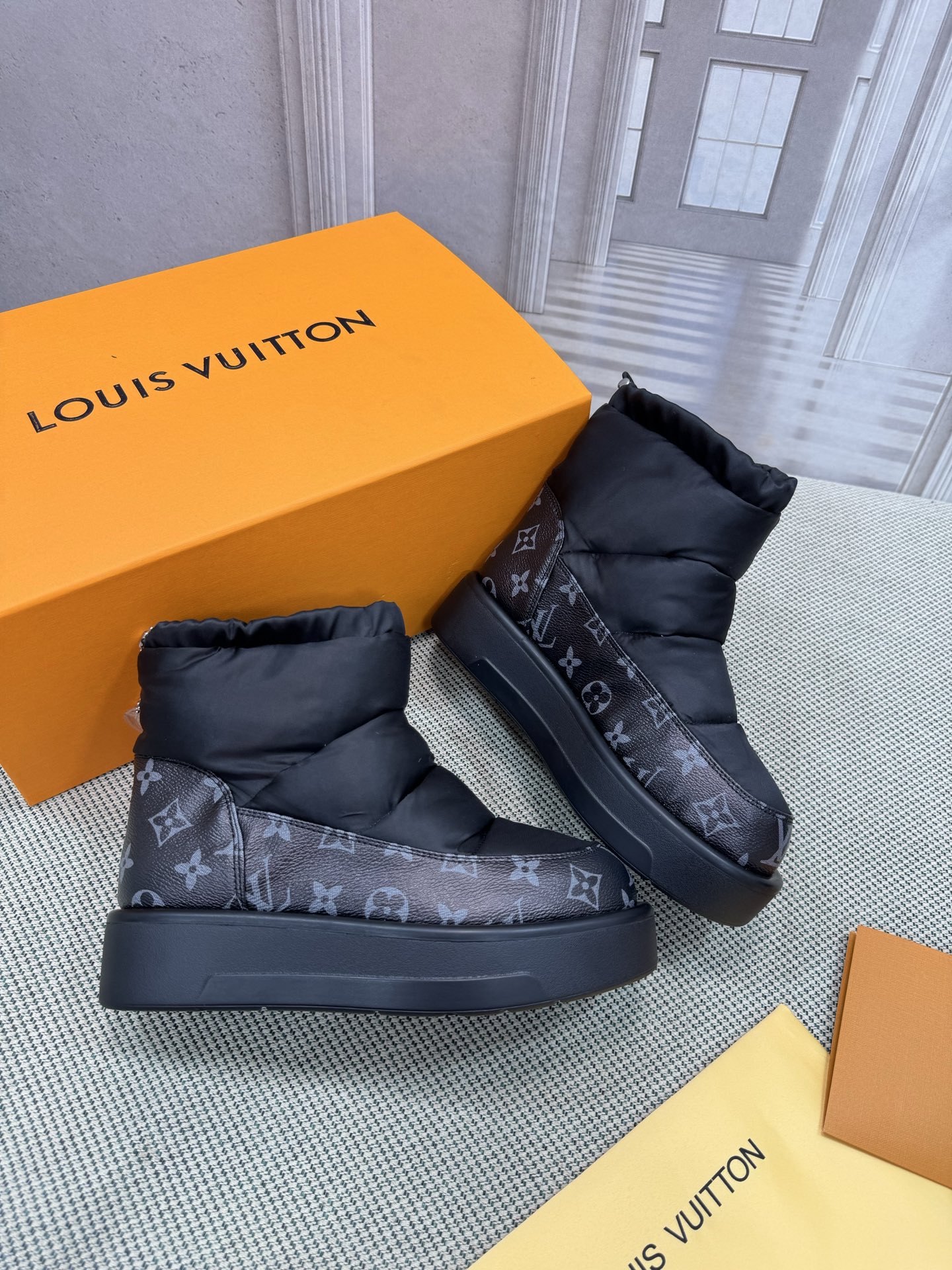 LV Down Snow Boots - Image 1