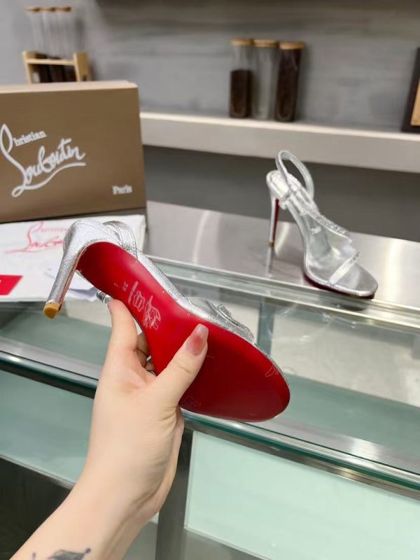 Christian Louboutin Rosalie Heels Silver